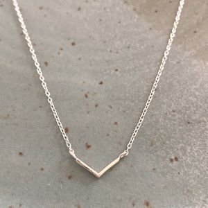 Sterling V Pendant on Sterling Chain